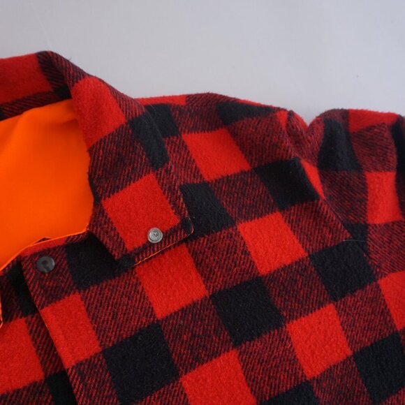 Red and Black Checkered Men's Shirt Jacket - Picture 10 of 15